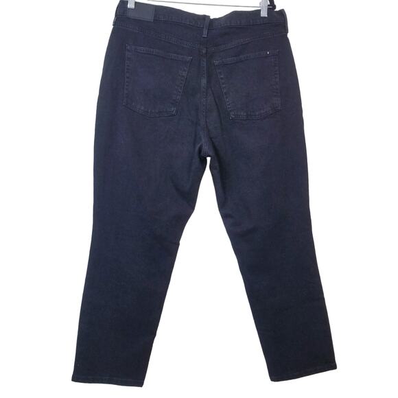 Everlane The Original Cheeky Crop Jeans Organic Cotton High Rise Black Denim - Picture 2 of 13